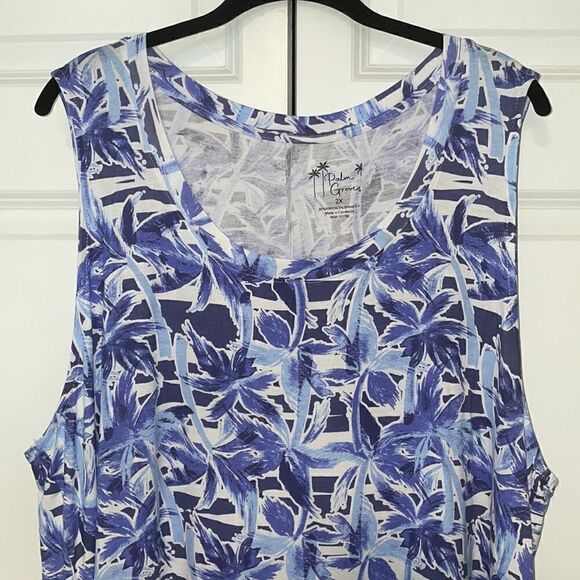 Palm Grove sleeveless dress size 2x - Picture 2 of 5